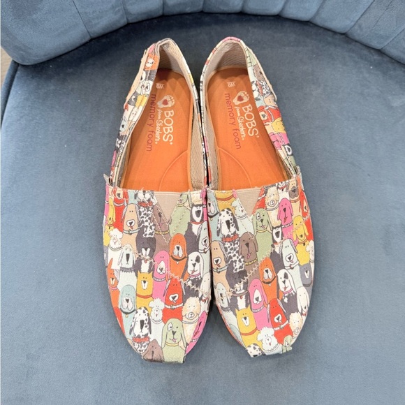 NWOT BOBS from Skechers “BOBS for Dogs” Cartoon Dog Print Flats – Memory Foam - Picture 2 of 4